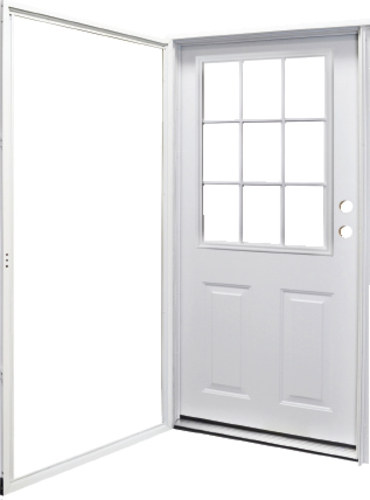 Doors and Windows Front Combination Doors 69K2**** Kinro 34x76 Raised Panel Steel Combo Door with cottage window for mobile homes