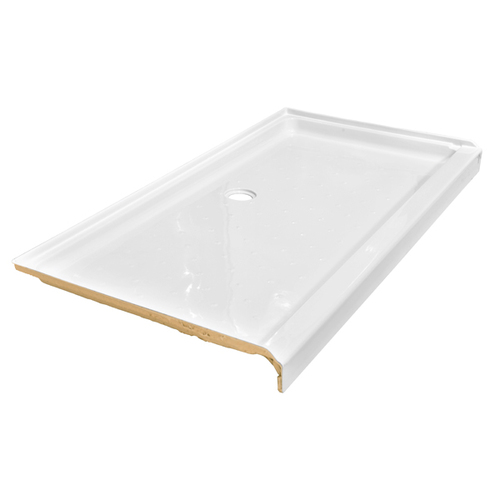 Bath Showers 378082BL Lyons Elite  27'' x 54'' Walk In Shower Base With Center Drain