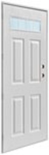 Doors and Windows Front Combination Doors 69K6****L1NN0 Kinro Raised Panel Steel Out-swing door with 4-lite window for mobile homes