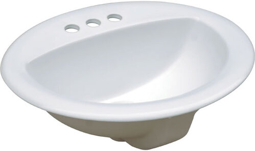 Bath Lavatory Sinks 376815BL, 376816BL 20'' x 17'' Oval Vitreous China Lavatory Sink