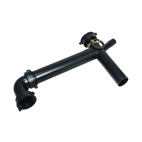 Plumbing ABS Fittings 375005BL Abs Adjustable Continuous Waste For Double Bowl Sink With Dishwasher