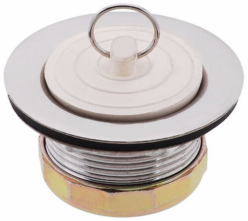 Bath Drains Shower Heads and Accessories 374105BL, 25-1055SE 1-1/2'' Tub Drain With Rubber Stopper - Stainless Steel