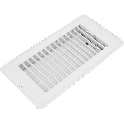 Heating and Air Conditioning Floor Registers 421302BL 4 x 8 White Metal Floor Register