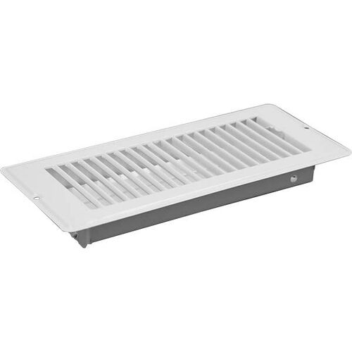Heating and Air Conditioning Floor Registers 421303BL 4 x 10 White Metal Floor Register