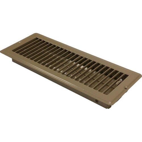 Heating and Air Conditioning Floor Registers 421306BL 4 x 12 Brown Metal Floor Register