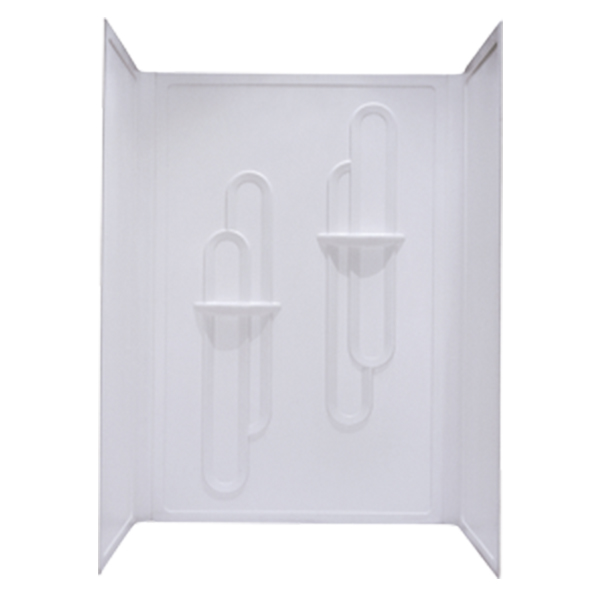 32 1-piece Plastic Shower Surround - White