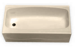  Clarion Almond Fiberglass Tub 28''D x 54''W x 17-1/2''H