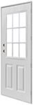  Kinro Raised Panel Steel Out-swing door with 9-lite window for mobile homes