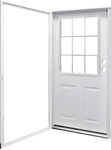  Kinro 34x76 Raised Panel Steel Combo Door with cottage window for mobile homes