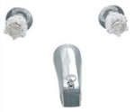 Empire Two Valve Faucet And Spout With Diverter