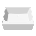  Elite 42''x54'' fiberglass acrylic garden bathtub with bench apron seat