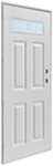  Kinro Raised Panel Steel Out-swing door with 4-lite window for mobile homes
