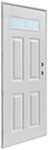  Kinro Raised Panel Steel Out-swing door with 4-lite window for mobile homes