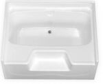 Clarion Fiberglass Garden Tub W/Outside Step Center Drain 