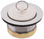  1-1/2'' Tub Drain With Rubber Stopper - Stainless Steel