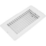 Heating and Air Conditioning 421302BL 4 x 8 White Metal Floor Register..