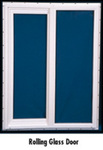 Doors and Windows 212029BL,  72''W x 76''H White Vinyl Patio Door..