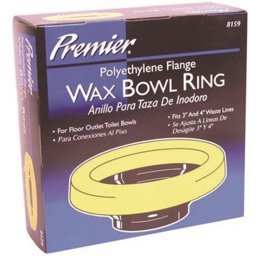 Bath Faucet and Toilet Repair Parts 8159BB, P-296B-DMS Premier Wax Ring with Polyethylene Flange
